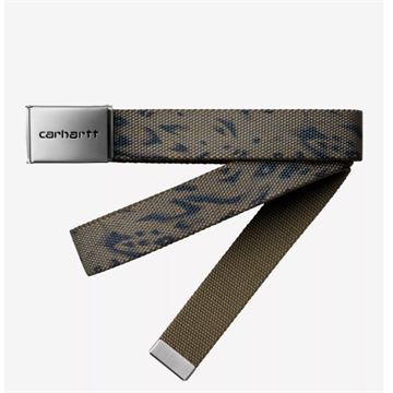 Carhartt WIP Clip Belt Chrome Duck Feather Print Cypress